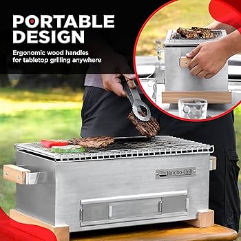 Amazon | 備長グリル ミニ焼き鳥グリル MG-168 和風卓上炭火鉢BBQ 携帯